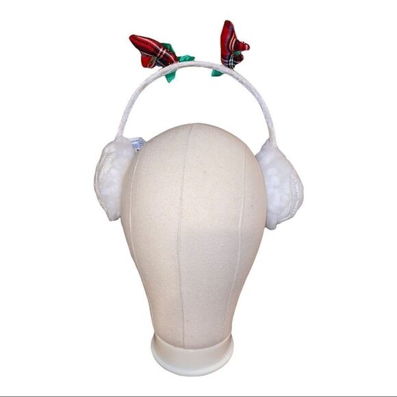 Charter Club Cable Knit Ivory Reindeer Earmuffs - Picture 4 of 8